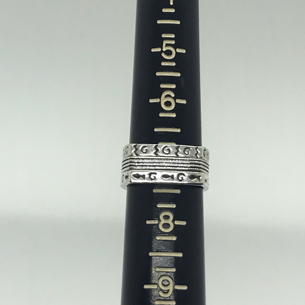 925 Sterling Silver Obocco Trio Stackable Ring - image 7